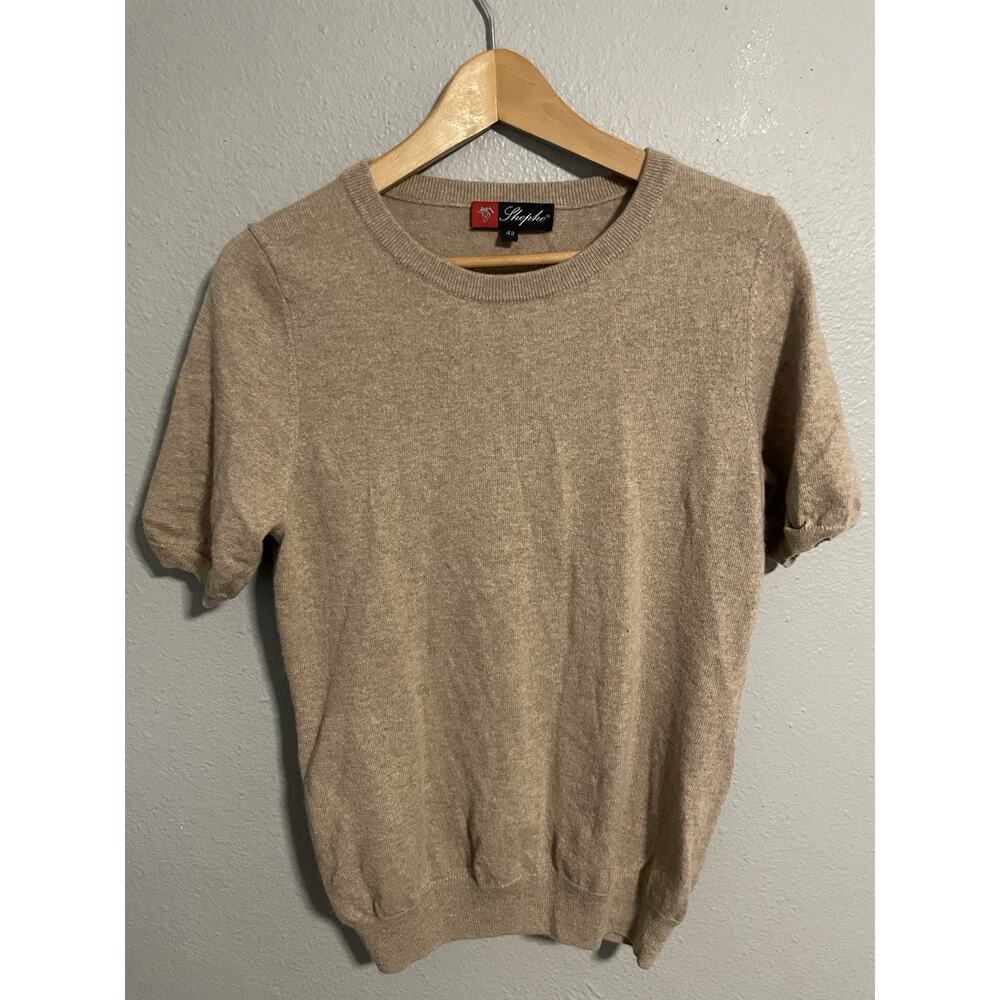 Shephe Womens Sweater Size EU 42 US L Beige Cashmere Soft Modern Minimalist